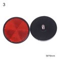 thumbnail image 2 of Flmtop 2Pcs Rectangle Round Car Motorcycle Bike Caravan Lorry Screw On Safety Reflector, 2 of 7