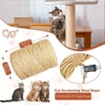 thumbnail image 2 of 360FT/110M Natural Sisal Rope for Cat Scratching Posts, 6mm Thick Jute Hemp Cat Rope for Cat Tree Replacement, Cat Scratch Post Repair, DIY Projects, and Furniture Wrapping, 2 of 7