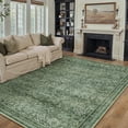 thumbnail image 4 of BERTHMEER 6'x9' Large Area Rugs for Living Room Bedroom Vintage Green Carpets for Kitchen Dining Room Farmhouse Office Washable Non-slip Indoor Traditional Distressed Rugs, 4 of 8