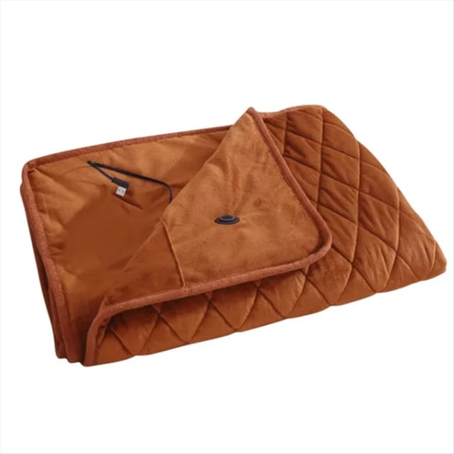 5V USB Electric Blanket Powered By Power Bank Winter Bed Warmer USB Heated Blanket Body Heater Multifunction Blanket C,1 x USB Electric Blanket,Coffee Color