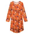 thumbnail image 2 of Oudiya Girls Long Sleeve Nightgowns Soft Print Pajamas Sleepwear Nighties for Kids 4-12, 2 of 7