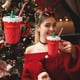 thumbnail image 4 of Adornos navideños, regalos navideños, taza navideña, taza de cerámica con pajita, suéter de colores vivos con tapa, taza de cerámica con pajita, taza para parejas, regalo navideño, taza de cerámica, 4 of 6