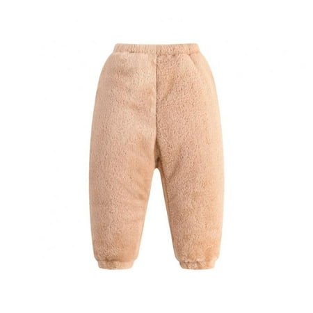

URMAGIC Toddler Baby Boys Girls Warm Pants Fall Winter Warm Pajamas Trousers Thick Unisex Trousers 0-5 Years