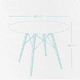 thumbnail image 4 of Mesa para niños Redonda | Mesa Redonda Blanca para Comedor y para Actividades Infantiles | Decoración de MDF, Patas de Madera Ideal para niños y niñas, 4 of 5