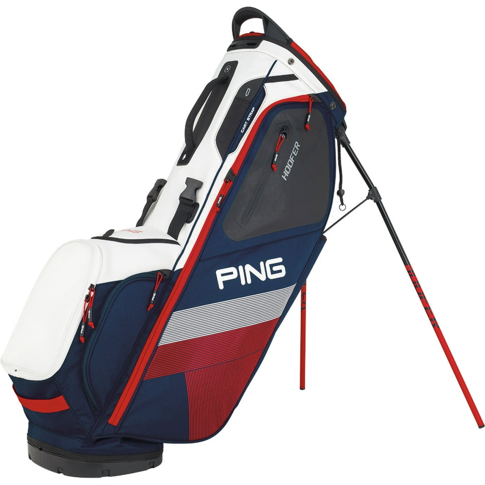 NEW 2018 Ping Hoofer Navy Blue/White/Red Golf Carry/Stand Bag Walmart
