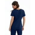 thumbnail image 2 of Barco Grey's Anatomy Stretch GRST013 Women's Zoe Three Pocket Surplice V-Neck Scrub Top Indigo (Navy) XXS, 2 of 2