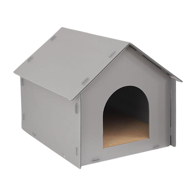Flynix Maison Extérieure pour Chat Abri pour Chaton Protection Portable Imperméable Maison pour Animaux Papier Ondulé