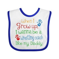 Inktastic Wrestling Coach Like Daddy Boys or Girls Baby Bib