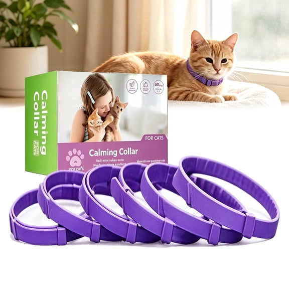 6-Pack Calming Pheromones Collar for Cats Anti Aggression Stop Meowing Relaxer