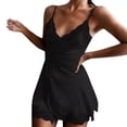 thumbnail image 2 of Hot Sales Under $6 CNJKEHIUV Ladies Stretch Satin Nightdress Home Pajamas for Women XXL, 2 of 9