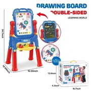 LieGorJi Easel for Kids, Toddler Easel, Double-Sided Chalk Board Kid, Kid Art Easel, Art Easel Age 4-8, Birthday Gifts for 1-3 3-5 5-8 Year Old