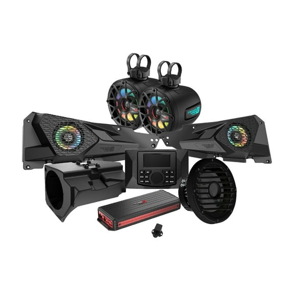 2014  RZR XP Complete Audio Kit with 6 Ch Digital Amplifier, CMR3 Media Audio Player