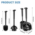 thumbnail image 7 of SUGARDAY Toilet Bowl Brush and Caddy with Plunger Set for Bathroom Toilet Brush Cleaner and Holder Toilet Scrubber Black, 7 of 7