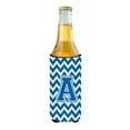 thumbnail image 2 of Carolines Treasures CJ1056-AMUK Letter A Chevron Blue and White Ultra Beverage Insulators for slim cans  Slim Can, 2 of 2