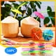 thumbnail image 1 of Fiudx Ofertas relámpago 50 pajitas desechables con forma de paraguas para fiestas en la playa hawaianas, 1 of 7