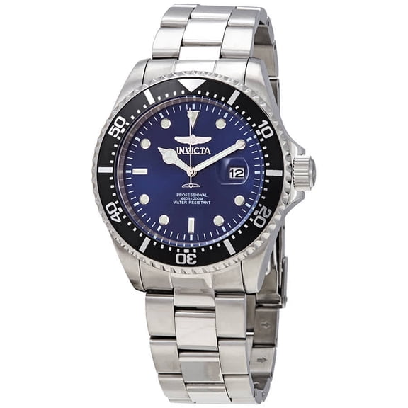 Invicta Men's 22054 Pro Diver Quartz 3 Hand Blue Dial Watch