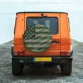 thumbnail image 6 of Logiee Jungle Green Camo USA Flag Print Spare Tire Cover, Universal Wheel Protectors,Waterproof Dust-Proof UV Sun Wheel Tire Cover,Fit for SUV, RV, Travel Trailer, Truck-14 inch, 6 of 6