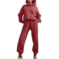 thumbnail image 1 of Timegard Sweatsuits for Women 2 Piece Outfits Hooded Solid Color Long Sleeve Pullover Tops Sweatpants with Pockets Set, 1 of 6