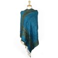thumbnail image 2 of Paskmlna Border Pattern Double Layered Reversible Woven Pashmina Shawl Scarf Wrap Stole #11, 2 of 4
