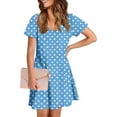 thumbnail image 7 of Homenesgenics Summer Dresses 2025 Women's Spring Casual Dress Gradual Sleeveless Neck V-Neck Long Dress Blue M, 7 of 7