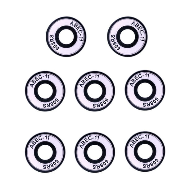 8x rodamientos de bolas rodamientos de rueda de rodillos Abec 11 608RS Longboard Skate High Speed blanco kusrkot Rodamientos para patinetas
