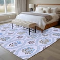 thumbnail image 4 of 6'x9' Area Rugs, Spring Floral Indoor Outdoor Area Rug for Living Room Bedroom, Retro Flowers Leaves Botanical Light Blue Washable Bathroom Rugs Kitchen Floor Carpet Mats Home Decor Aesthetic, 4 of 8