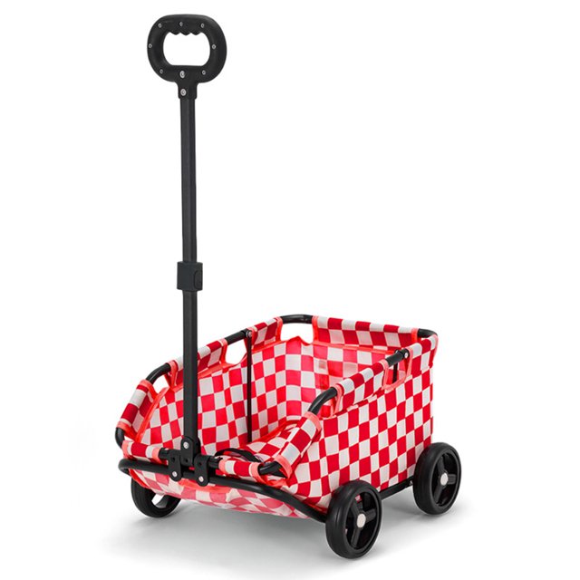 Carrito Bebé Peluche para Y Gatos Cochecito Plegable Pequeñas 4 Ruedas