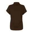 thumbnail image 5 of T-shirt à Col Roulé en Coton à Manches Courtes et à Col Rond pour Femmes T-shirt à Manches Longues pour Femmes, 5 of 5