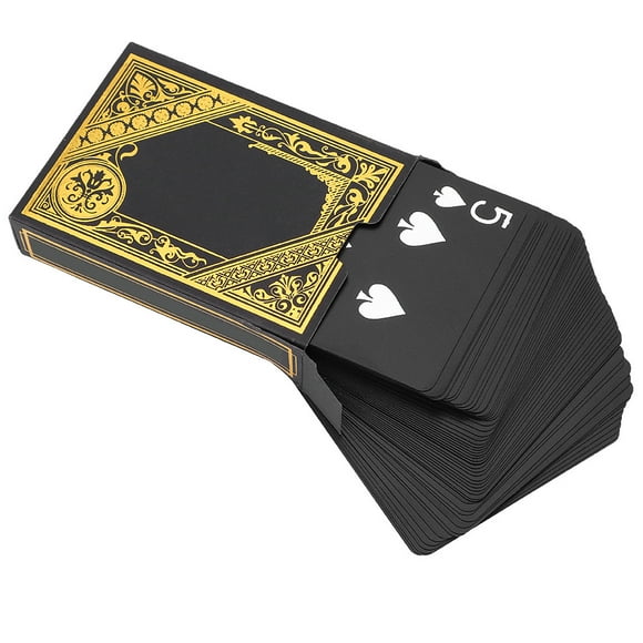 55PCS Poker Cards Waterproof Playing Cards Plastic Poker Game Cards Decks Poker Cards Gold