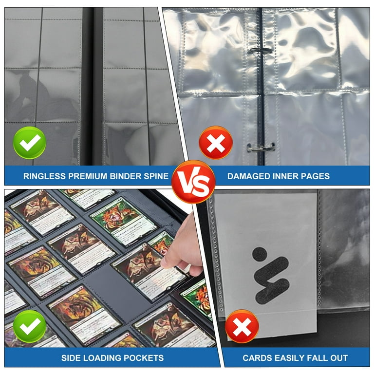 one card binder Amazon.com: GEAoffice Small 1 Pocket Trading Card Binder, 80 Pockets Mini  Card Album Book with 40 Removable Sleeves, 80 Top Loading Pockets Binder  for TCG, MTG, Black : Toys & Games