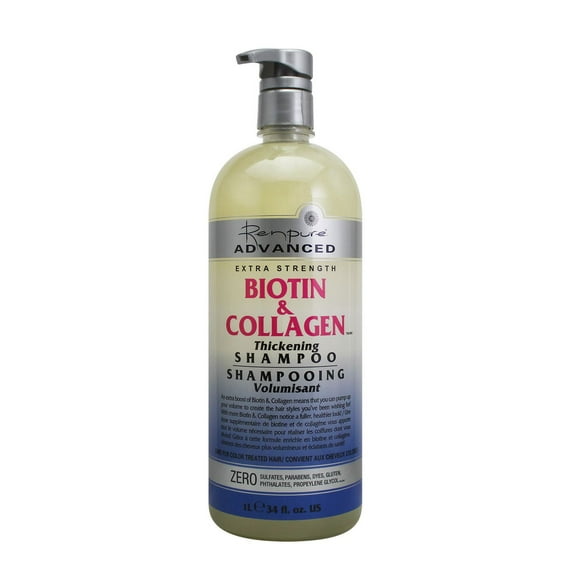 Shampoing Volumisant Advanced Extra Strength de Renpure à biotine et collagène