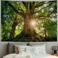 thumbnail image 2 of BCIIG  Nature Forest Thick Tree Wall Tapestry, Enchanted Scenery Road Green Trees Jungle Tapestry Wall Hanging For Living Room Bedroom Home Dorm Therian Room Decorations  40x60inch, 2 of 6