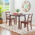 thumbnail image 2 of Pemberly Row Ensemble de Salle à Manger Moderne en Bois 3 Pcs avec Rangement, Brun Espresso, 2 of 17