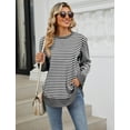 thumbnail image 6 of IWEMEK Long Sleeve Tops for Womens Crewneck Loose Fit Fall Plus Size Teeshirts Size 2XL, 6 of 7