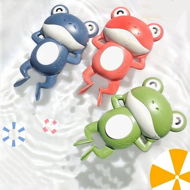 Baby bath water toy - Wind Up Bath Frogs for Kids,Set of 3,Swimming Frog Toys in Assorted Colors, Frog Bathtub Toys for Kids That Swim in Water, Great as Swimming Pool Toys and Birthday Party Favors