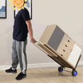 thumbnail image 4 of Luggage Trolley Cart Multi Purpose with 3 Elastic Ropes Adjustable Folding Hand Truck for Outdoor Travel Grocery Moving, 4 of 7