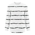 thumbnail image 3 of Jsaierl Sweatshirt for Women Cute Striped Graphic Sweatshirts Crewneck Holiday Sweater Tops Comfort Long Sleeve Shirts Fall Saving, 3 of 4