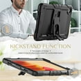 thumbnail image 2 of Allytechgroup Shockproof Case with Screen Protector for Samsung Galaxy Tab A7 10.4" 2020 SM-T500/T505/T507, Rugged Bumper Anti-Scratch Kickstand Shoulder Strap Kids Friendly Case Cover, Black, 2 of 8