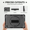 thumbnail image 3 of ELEHOLD Case for Samsung Galaxy Tab A8 10.5 (2022), Shockproof Case with 360°Rotating Adjustable Shoulder Hand Strap & Stand,Black, 3 of 8