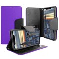 thumbnail image 4 of Apple IPHONE X Magnetic flap Streak Leather Wallet Pouch Case Cover, 4 of 7