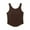 Coffee, variant on Einccm Women's Built-in Bra Tank Top with No Steel Rings, Solid Color Short Sleeve Camisole for Sleepwear and Lounge, Comfortable Pajama Top with Chest Pad for Casual Homewear