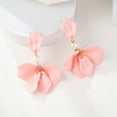 thumbnail image 3 of Mightlink 1 Pair Colorful Petal Drop Earrings Faux Pearl Decor Dangle Earrings Women Piercing Stud Earrings Jewelry Gift, 3 of 7