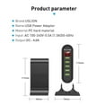 thumbnail image 6 of 5 Port USB Charger For LED Display Multi USB Charging Station Universal Phone Desktop Wall, 6 of 6