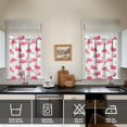 thumbnail image 4 of Kitchen Curtains 36 Inch Short - 3 Panel Set, Flamingo Tropical Bird Print, Rod Pocket Window Curtain, 100% Polyester for Hawaiian Summer Beach Decor, Easy Wash, 4 of 6