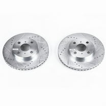 Power Stop Front Pair of Drilled and Slotted Brake Rotors JBR1110XPR