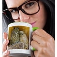 thumbnail image 2 of 3drose, Usa, Colorado, Red Rocks State Park. Great Horned Owl and Owlet., 15oz Two-tone Green Mug, 2 of 6