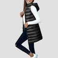 thumbnail image 2 of Quealent Long Puffer Vest Women Winter Hooded Sleeveless Coat Warm Quilted Vest Jacket Zip Up Puffy Coat Fall Warm Outerwear Black for Size S, 2 of 5
