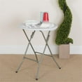 thumbnail image 4 of Scranton & Co Table Pliante Ronde en Plastique Blanche 24 Pouces Assemblée, 4 of 6