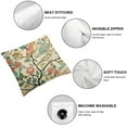 thumbnail image 4 of JRXY Vintage Bird Floral Pillow Covers  Set of 2 Pink Green Yellow Flower Leaves Decorative Throw Pillows For Couch Chinoiserie Pillow Cases Farmhouse Home Decor For Sofa Bed Porch Outdoor White, 4 of 6