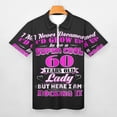 thumbnail image 3 of 60 Year Old Lady Funny 60th Birthday Men Zipper T-shirt Summer Casual Short Sleeve T-shirt Top, 3 of 7